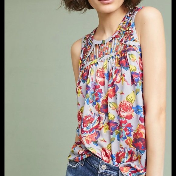 Anthropologie Tops - NWD Anthropologie Ranna Gill Faye Floral Top Mediu